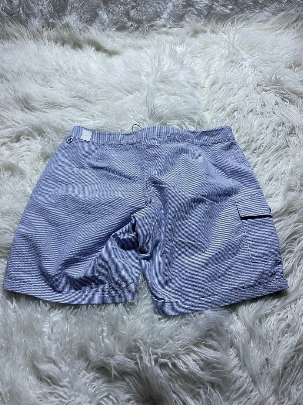 J Crew Seersucker Stripe Swim Trunks Board